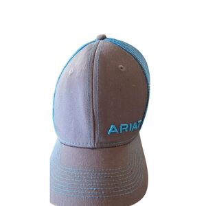 Ariat Brown and Blue Trucker Cap